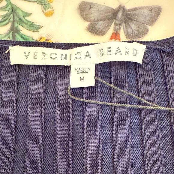 Veronica Beard Deep Blue Ribbed Top - Picture 2 of 7